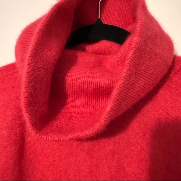 Max Studio Vibrant Red Cowl Neck Sweater 100% 2-Ply Cashnere - Picture 5 of 7